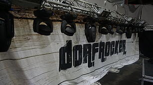 Backstage bei den Dorfrockern beim Eichenbühler Hoffest