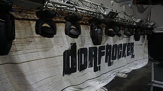 Backstage bei den Dorfrockern beim Eichenbühler Hoffest