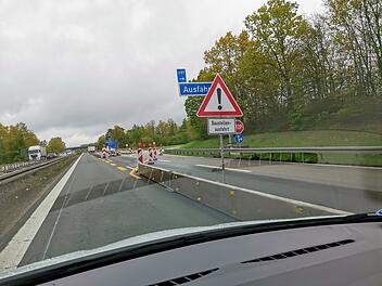 Autobahn, A73, Baustelle, Sperrung