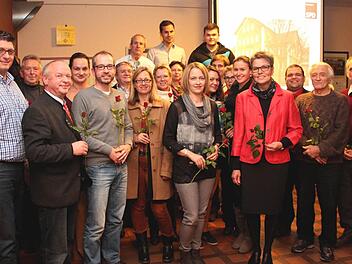 Die Kandidaten der SPD um Jutta Köhler (Vierte von rechts) Foto: Johanna Blum