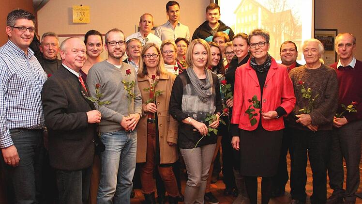 Die Kandidaten der SPD um Jutta Köhler (Vierte von rechts) Foto: Johanna Blum