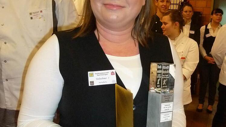 Oksana Fröhling wurde Service-Siegerin: Habe einen guten Tag erwischt.  Foto: Kretschmer