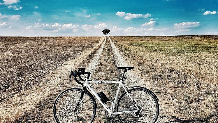 Kurz hinter der Zigeunerlinde zweigt der Radweg Richtung Stadel ab. Er bietet alles, was sich der gemeine Radfahrer nicht wünscht: sandige Fahrrinnen mit groben Kieseln und einer knackigen Steigung.
