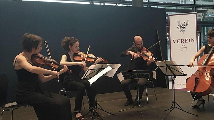 Impressionen vom Konzert mit dem Quatuor Voce und dem Bandoneonisten Pierre Cussac beim Coburger "Verein".Foto: Jochen Berger