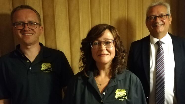 Das neue Führungstrio beim FC Frankonia Wittershausen: Schatzmeister Michael Bahn, stellvertretende Vorsitzende Nicole Zink und Vorsitzender Jürgen Weigand.