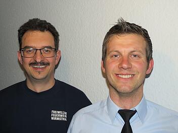 Kommandant  Dominik Billman (rechts) und Stellvertreter Stefan Alt. Doris Bauer