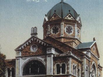Die Bad Kissinger Synagoge auf einer Postkarte von 1910. Nur 29 Jahre später wurde sie abgerissen. Sammmlung Bötsch Repro MP Sammlung Bötsch