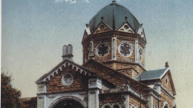 Die Bad Kissinger Synagoge auf einer Postkarte von 1910. Nur 29 Jahre später wurde sie abgerissen. Sammmlung Bötsch Repro MP Sammlung Bötsch