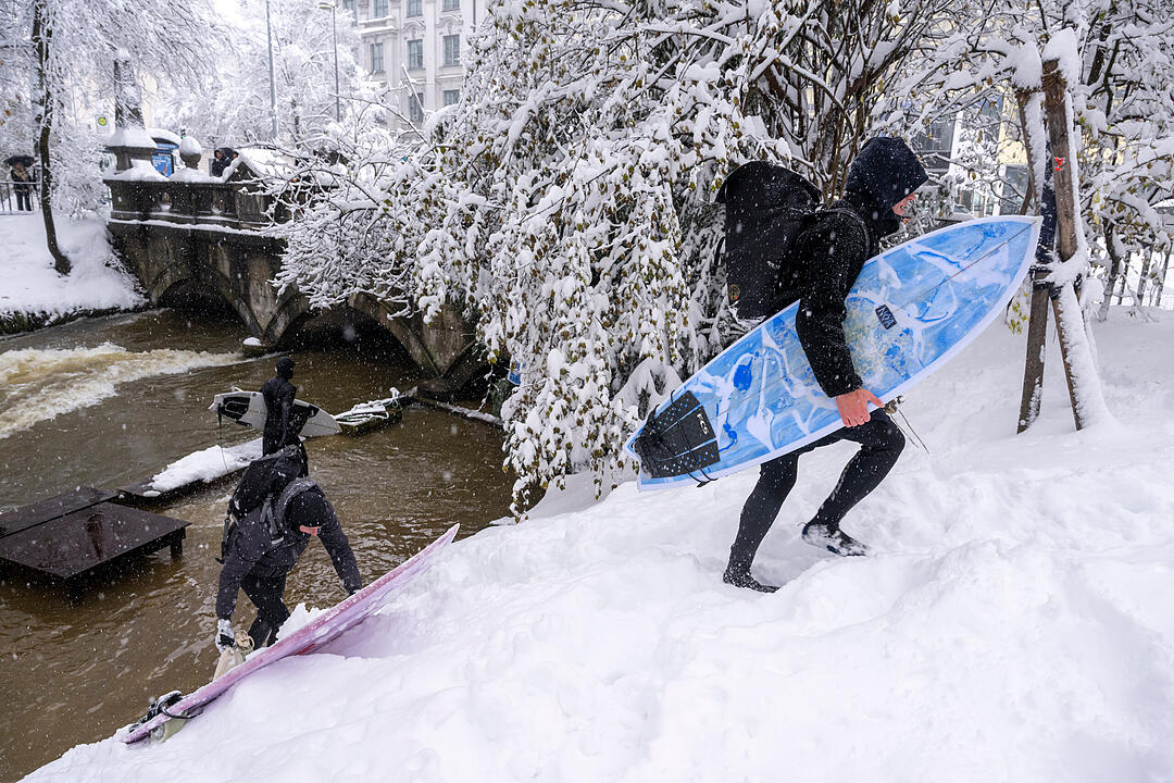 Wintereinbruch in Süddeutschland - München