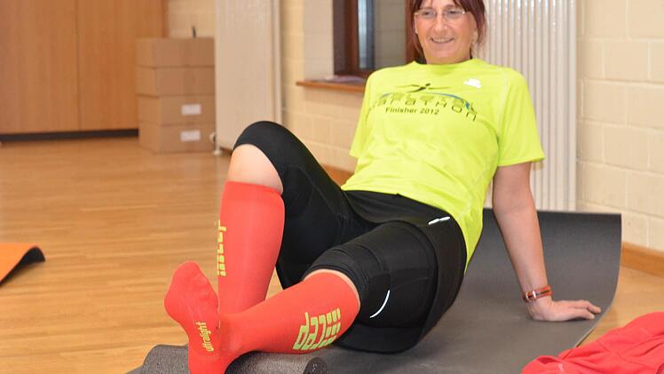 Blackroll-Training als Vorberitung auf den Saaletal-Marathon.