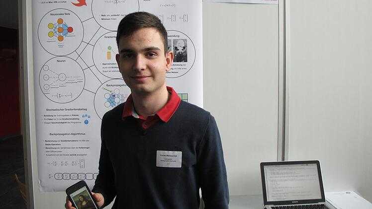 Florian Matouschek gewann den zweiten  Platz im Fachbereich Mathematik/Informatik.