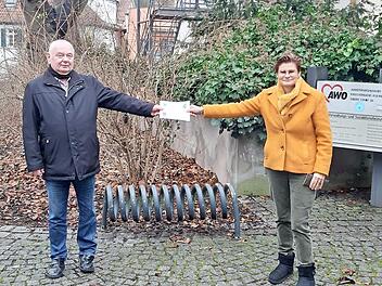 Horst Müller, Klaus Göldel, Friederike Ködel und Wolfgang Hahn (von links) bei der Übergabe Foto: privat