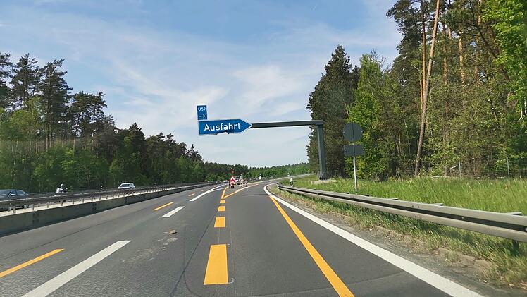 A3-Ausfahrt bei Kitzingen stellenweise gesperrt - "erhöhte Aufmerksamkeit"