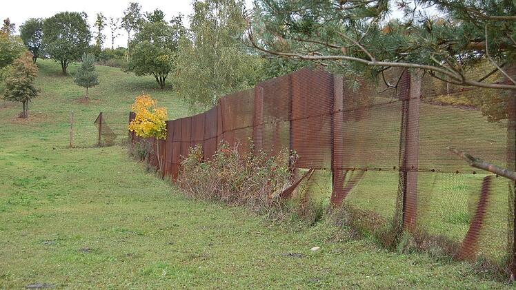 Mit dem Grenzwanderweg ist zwischen Schlechtsart und Gompertshausen ein Stück DDR-Grenzgeschichte erhalten geblieben. Dazu diente unter anderem eine scharfe Bewachung aber auch dieser 3,20 Meter hohe Metallgitterzaun. Foto: Friedrich