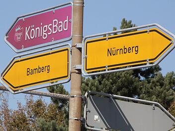 Der Wegweiser "Bamberg" an der Kreuzung Äußere Nürnberger Straße/Hafenstraße soll bald abmontiert werden. Foto: Josef Hofbauer
