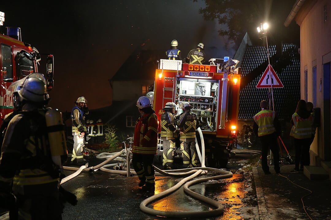 Sägewerk in Rehau in Flammen