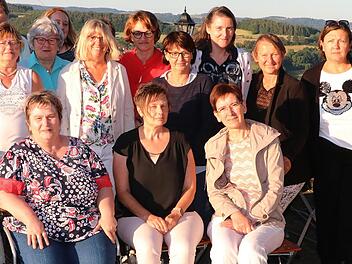 Seit zehn Jahren gibt es in Kulmbach die "Selbsthilfegruppe für Frauen nach Krebs". Das Bild zeigt einen Teil der Frauen, die der Selbsthilfegruppe angehören mit Unterstützerinnen. Leiterin ist Liane Wack (sitzend vorne links), dahinter die Ärztin des Kulmbacher Brustzentrums, Gabriele Stenglein, und stehend ganz links Karin Schulz von der Krebsberatungsstelle Bayreuth.  Foto: Rainer Glissnik