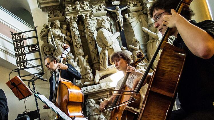 Impressionen von der Ahorner Serenade mit dem Collegium musicum Coburg unter Leitung von Thomas EhrleFoto: Jochen Berger