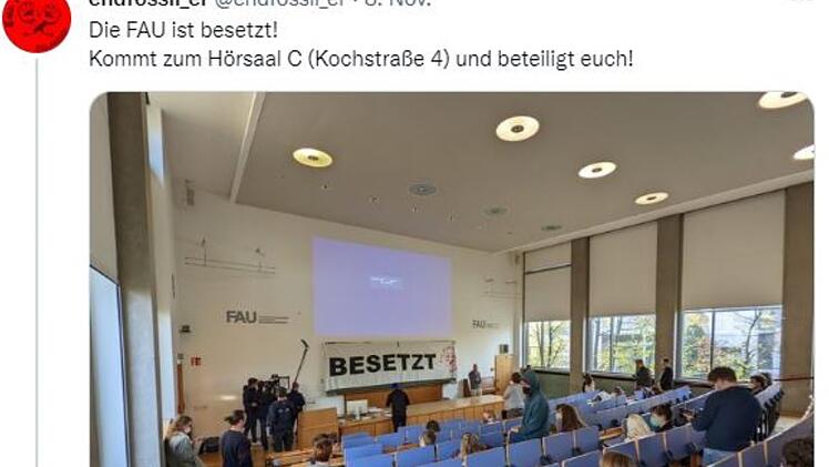 Erlangen: Klimaaktivisten wollen Techno-Party in besetztem Hörsaal feiern