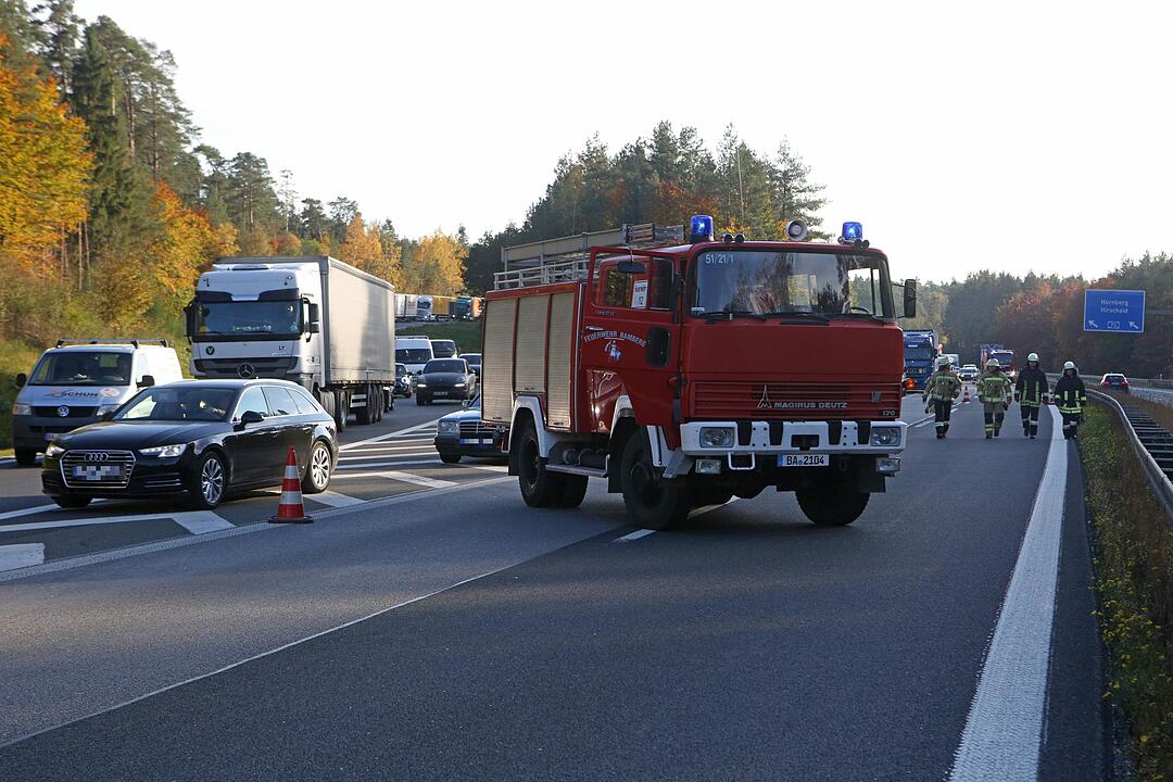 A73 bei Bamberg: Karambolage verursacht Riesenstau