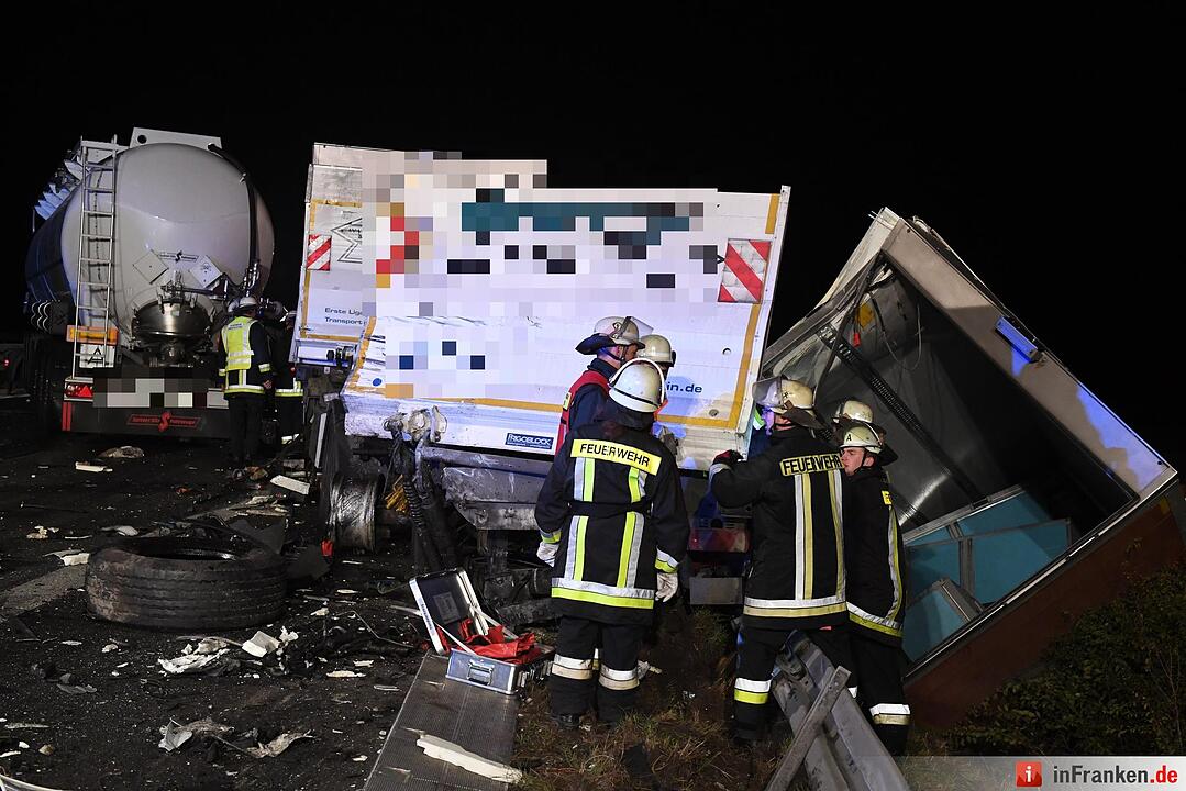 Schwerer Unfall auf A70 bei Bamberg