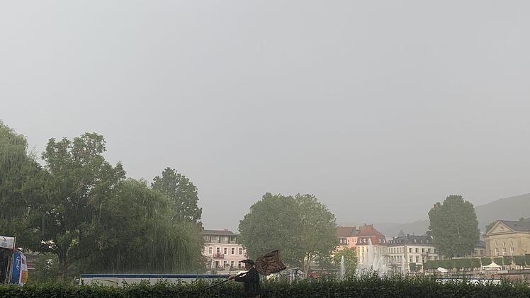 Unwetter in Bad Kissingen Foto: Anja Vorndran
