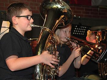 Der Nachwuchs des Musikvereins Thurnau zeigte sich mit "Little stars" und der "Big sky ouverture" und anderen Weisen in absoluter Bestform. Foto: Sonja Adam