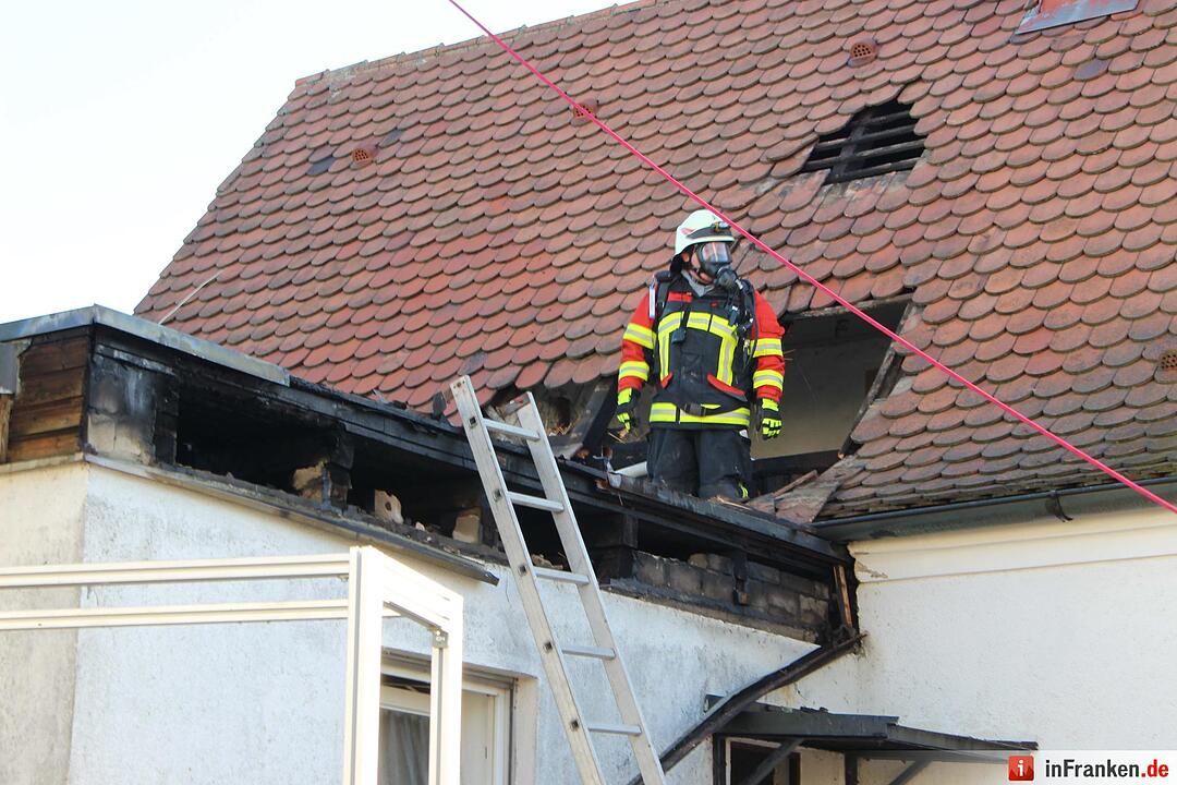 Dachstuhlbrand in Röthenbach an der Pegnitz