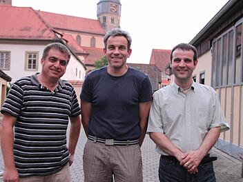 Der Vorstand von "Kaufhaus" Mürscht (von links): Wolfgang Joa, Arno Reuscher und Oliver Schikora.  Foto: Archiv