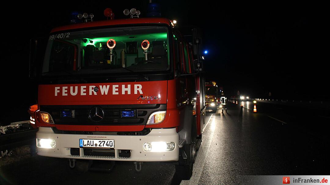 Lkw-Unfall auf A9 bei Schnaittach