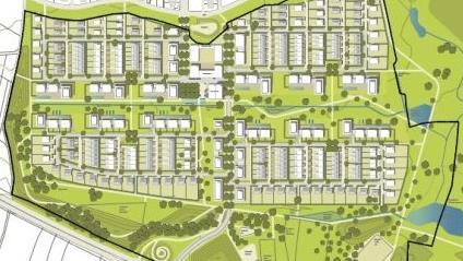 Der Rahmenplan für die Herzo Base zeigt deutlich: Es ist dort sehr viel Grün enthalten.  Quelle: Schirmer Architekten + Stadtplaner