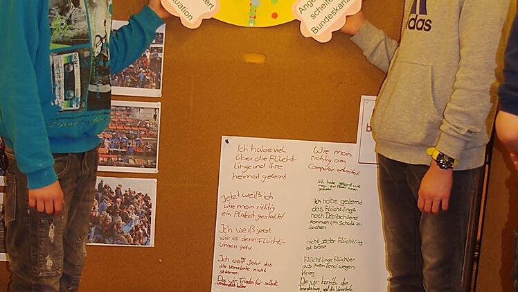 Ausstellung an der Gottfried-Neukam-Mittelschule Kronach. Foto: Heike Schülein