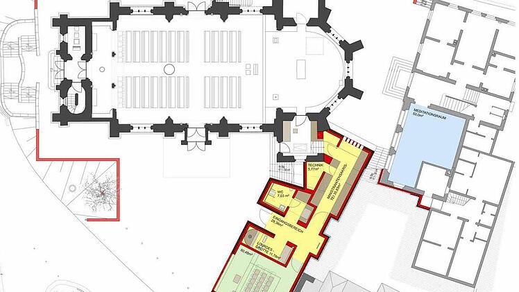 Der Plan des Neubaus.