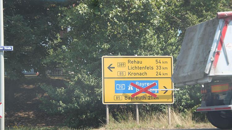 Die B 85 ist Richtung A 70 für zwei Wochen gesperrt.