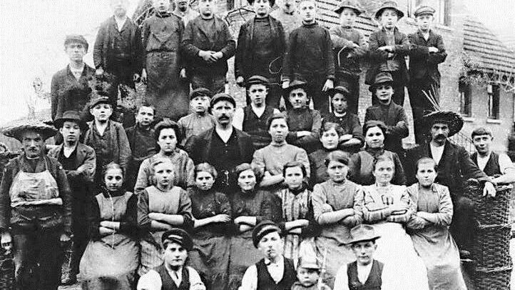 Die Arbeiter in Haßlach bei Kronach.