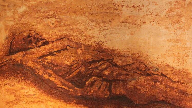 "Kleine Mumie" heißt dieses Bild, es ist eine Hommage an Ötzi. Foto: Matthias Einwag