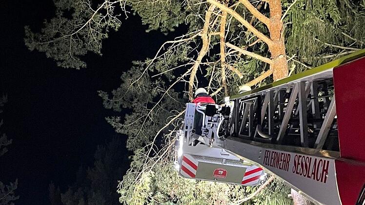Feuerwehr Seßlach zu zwei Einsätzen wegen Sturm alarmiert