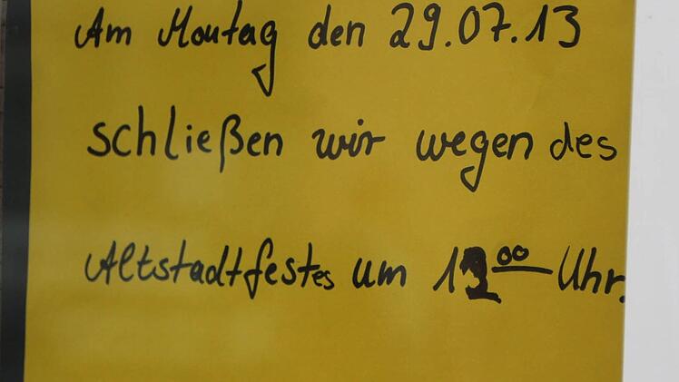 Ebern macht mittags dicht.