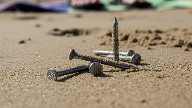 N&auml;gel im Sand