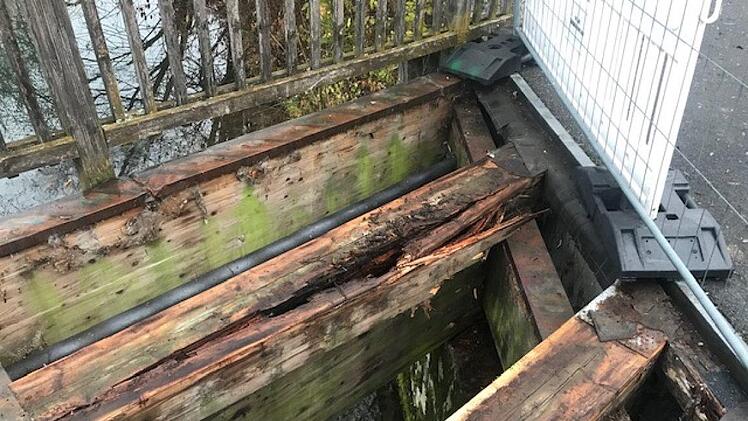 Die marode Brücke in Ebermannstadt Foto: Stadt Ebermannstadt