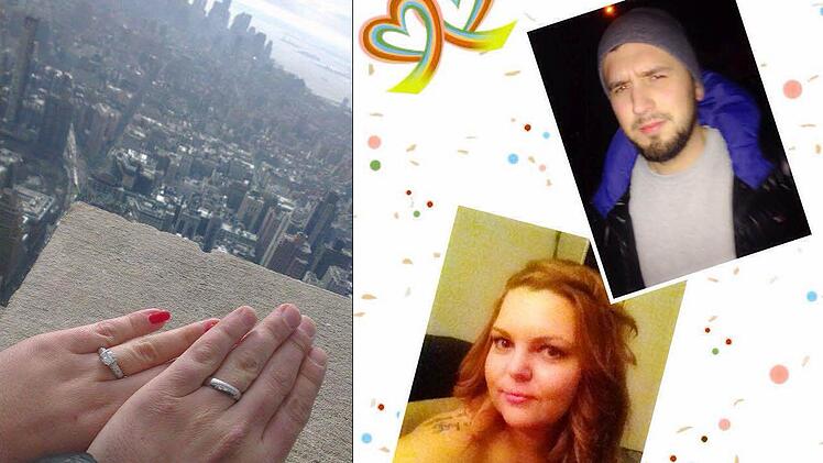 Ein besonderes Liebesgeständnis machte Nikolai seiner Nicole: Einen Heiratsantrag auf dem Empire State Building. Foto: Nicole Scheibe - Montage: Lena Alt