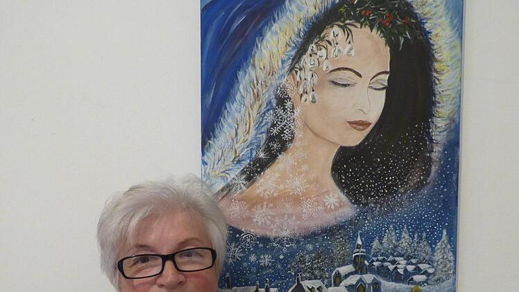 Inge Kaufmann aus Kunreuth vor einem ihrer Kunstwerke Foto: Thomas Weichert