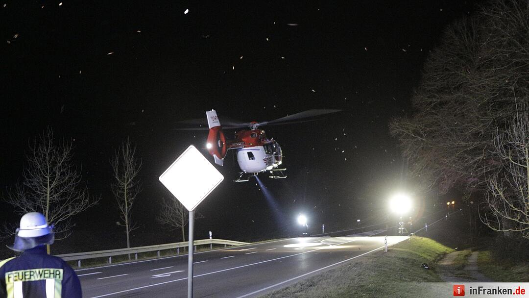 Unfall auf der B2: 80-Jährige in Lebensgefahr