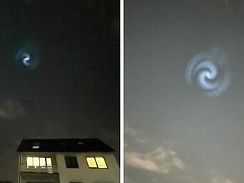 Lichtspirale am Nachthimmel - das steckt hinter dem Phänomen Lichtspirale am Nachthimmel - das steckt hinter dem Phänomen