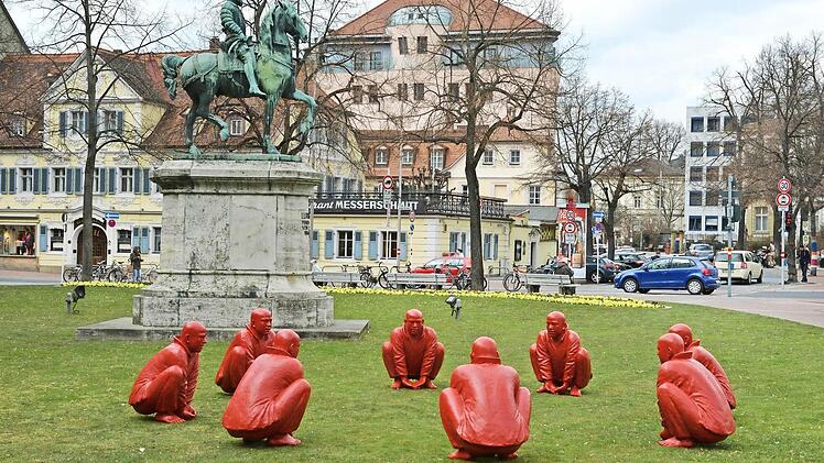 Einen Vorgeschmack gab am Dienstag Nachmittag vorübergehend diese Installation am Schönleinsplatz.