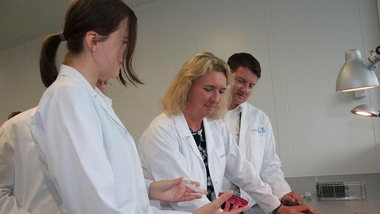 Eindrücke vom Besuch der Sozialministerin bei "Labor LS" in Großenbrach. Foto: Ralf Ruppert