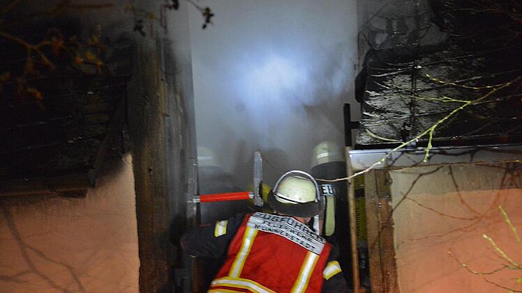 Feuer im Kloster Maria Bildhausen.  Foto: Hanns Friedrich