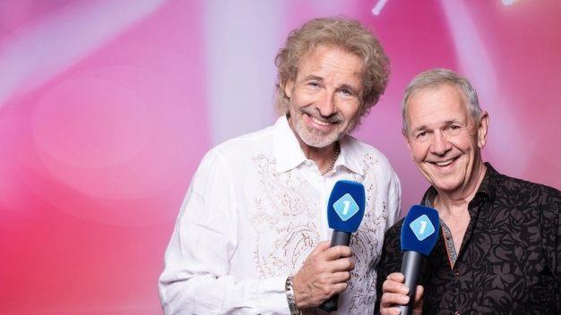 Star-Moderator Thomas Gottschalk und Kult-DJ Fritz Egner stehen am Sonntag auf der B&uuml;hne des Bad Staffelsteiner Kurparks. Foto: BR/Markus Konvalin