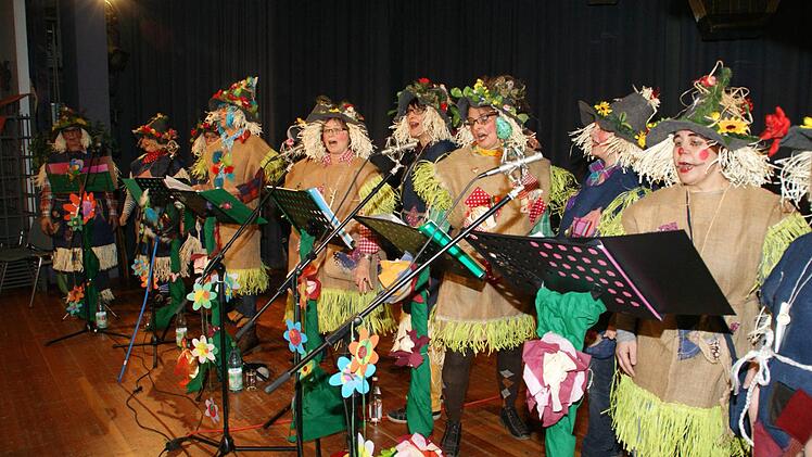 Als Vogelscheuchen rupften die Eltmanner Faschings-Weiber in diesem Jahr die Stadträte.