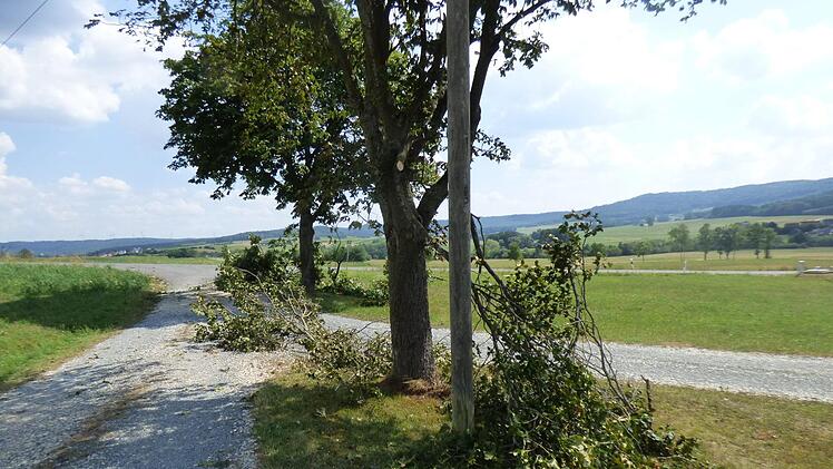 Ein Landwirt berichtete, dass  seine Schubkarre von Weiher bis ins Neubaugebiet von Kirchhorn durch die  Luft flog. Foto: Thomas Weichert